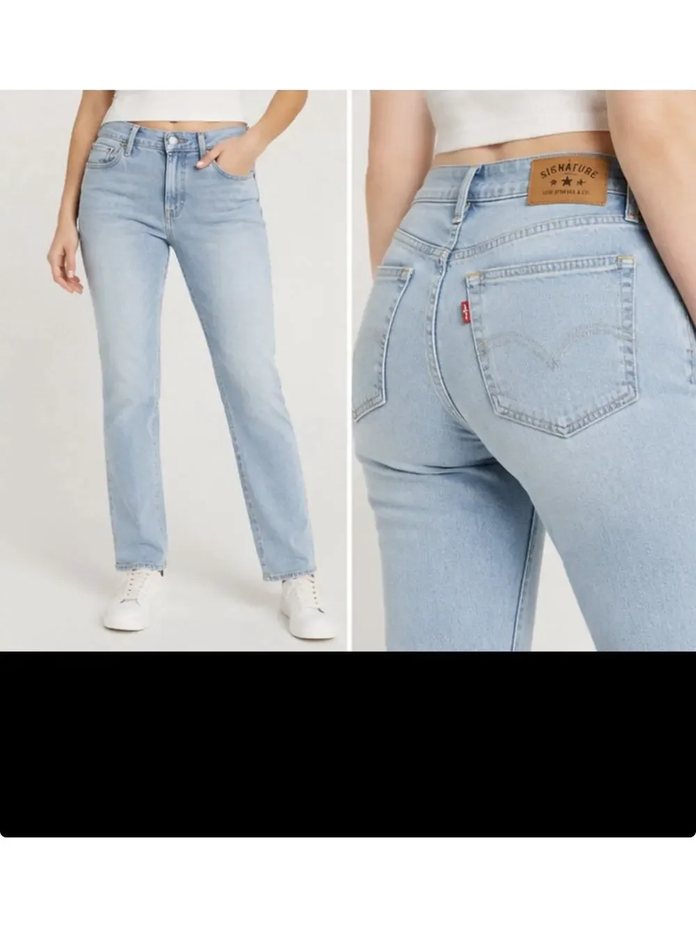 Levi’s 314 Shaping Straight Jeans Women’s W32 L32 Light Wash Stretch Denim